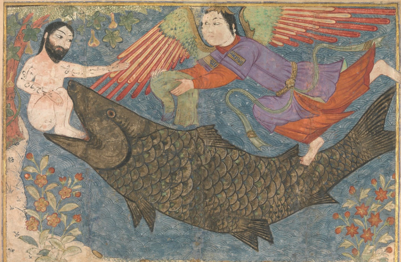‘Jonah and the Whale’ in the ‘Compendium of Chronicles’ (c. 1400), Metropolitan Museum of Art. In contrast to Hagar, Jonah ran away from God to a distinct and intentioned location. (photo credit: Wikimedia Commons)