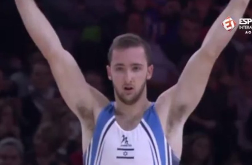 Israeli gymnast Artem Dolgopyat (photo credit: YOUTUBE SCREENSHOT)