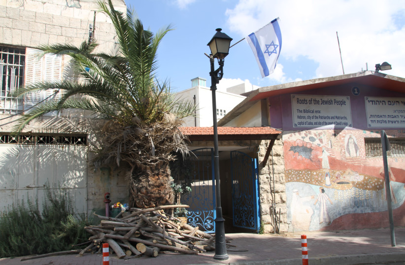 The site of the planned Jewish apartment complex in Hebron, October 2017 (photo credit: TOVAH LAZAROFF)