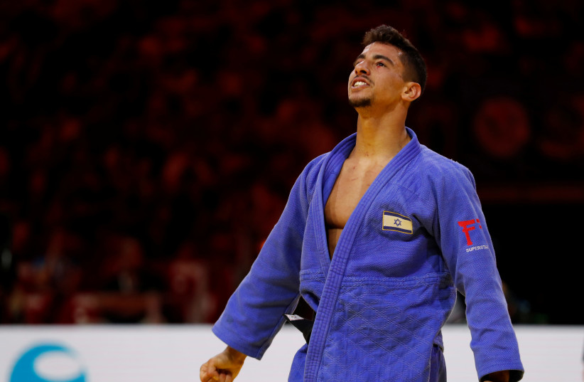 Israeli judo fighter Tal Flicker (photo credit: LASZLO BALOGH/REUTERS)
