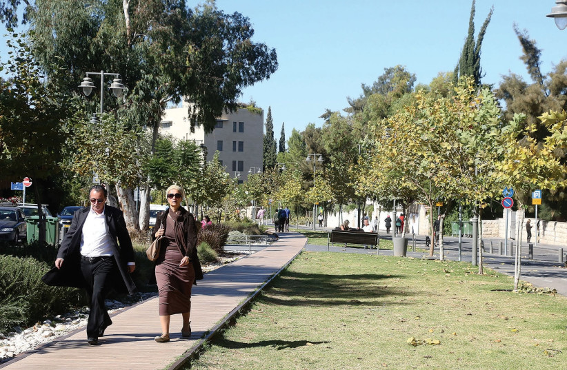 An alternate proposal for a tunnel would save both Mesila Park and Emek Refaim Street from the damage created by the work to build the Blue Line. (photo credit: MARC ISRAEL SELLEM)