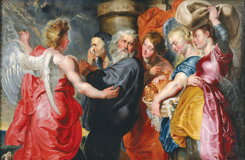 ‘THE FLIGHT of Lot and His Family from Sodom’ by 17th-century Flemish painter Jacob (Jacques) Jordaens (photo credit: Wikimedia Commons)