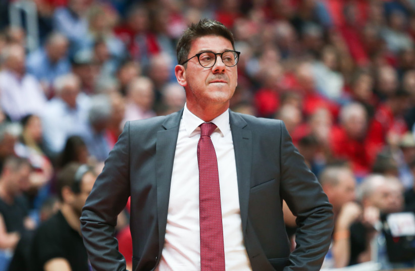Greek coach Fotis Katsikaris was fired by Hapoel Jerusalem and replaced by assistant Mody Maor. (photo credit: DANNY MARON)