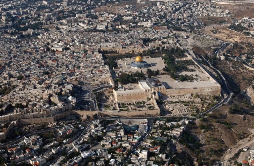 AN AERIAL view of Jerusalem’s Old City and outer neighborhoods (photo credit: REUTERS)