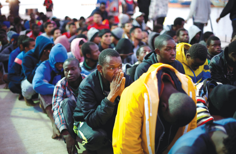 Arrivée de migrants en Libye (photo credit: REUTERS)