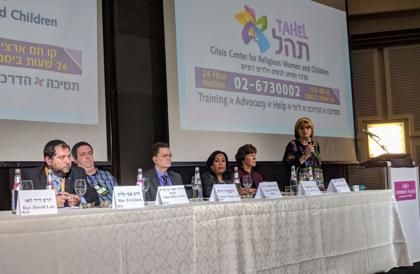 Tahel director, Debbie Gross gives the opening remarks on the first day of the third annual Tahel Conference on Monday (photo credit: Courtesy)