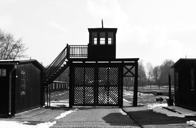 A game of naked tag was filmed inside a concentration camp 