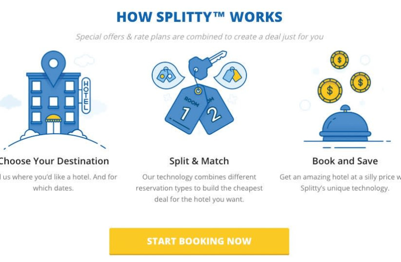 BY SPLITTING UP the hotel reservation into separate nights, Israeli travel-tech start-up Splitty offers discounted rates that normally wouldn’t be available. (Screenshot) (photo credit: screenshot)