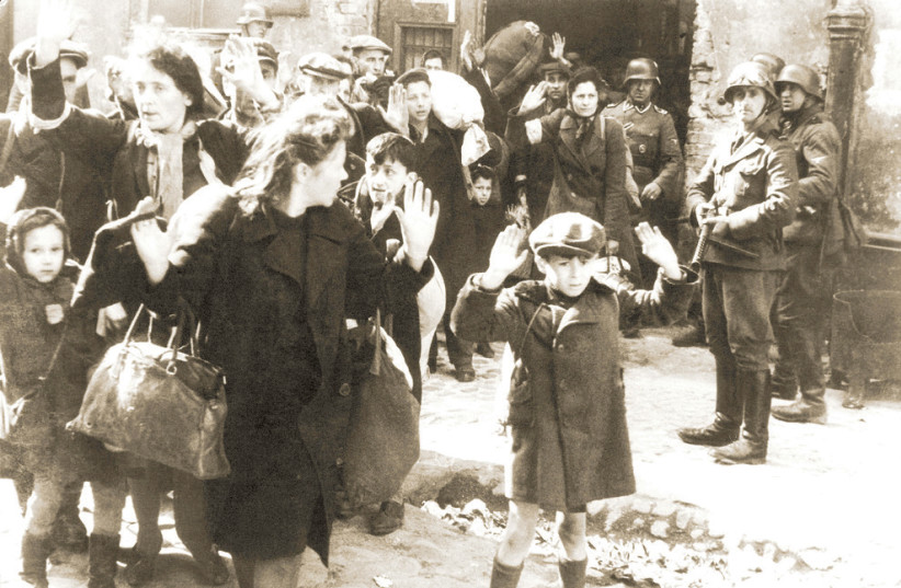THIS ICONIC photo shows Jews being captured by the Nazis during the Warsaw Ghetto Uprising in May 1943 (credit: Wikimedia Commons)