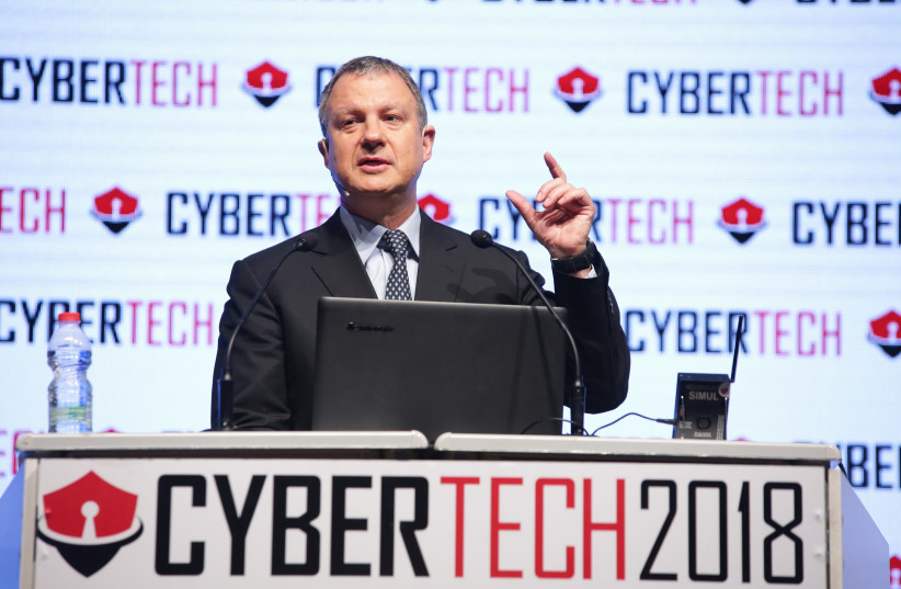 Dr. Erel Margalit, founder of the JVP Foundation, speaking at the Cybertech conference in Tel Aviv. (photo credit: DROR SITAHKOL)