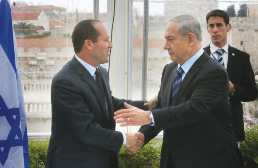 Jerusalem Mayor Nir Barkat with Prime Minister Benjamin Netanyahu (photo credit: MARC ISRAEL SELLEM)
