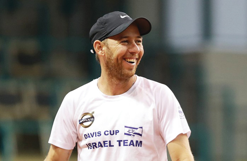 Israel No. 1 Dudi Sela is hoping to still be smiling at the end of this weekend’s Davis Cup Europe/Africa Group I second-round tie against the Czech Republic in Ostrava (photo credit: PAVEL LEBEDA/CESKA SPORTOVNI)