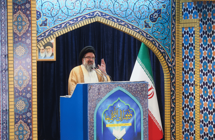 Iranian cleric Ayatollah Seyed Ahmad Khatami delivers a sermon (photo credit: REUTERS)