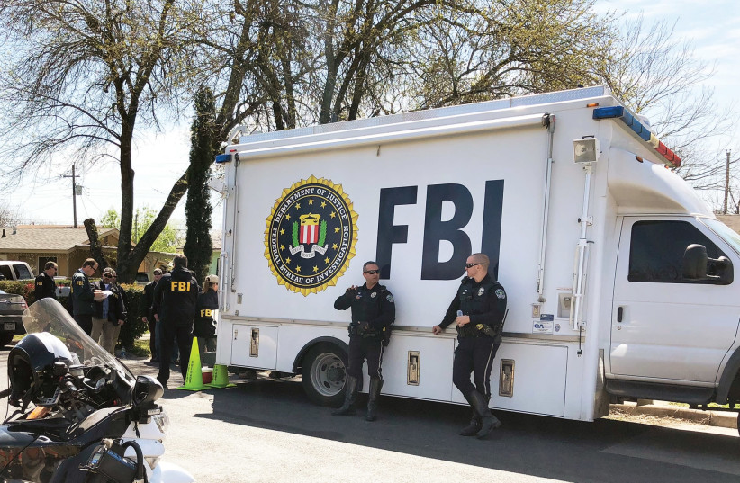 FBI van in Texas  (photo credit: REUTERS)