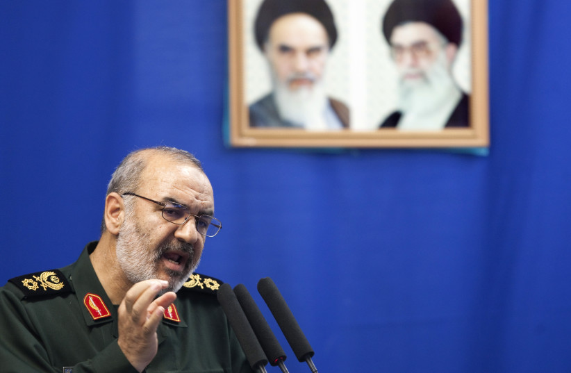 Hossein Salami, deputy head of Iran's Revolutionary Guard, speaks during Tehran's Friday prayers July 16, 2010. (photo credit: MORTEZA NIKOUBAZI/ REUTERS)