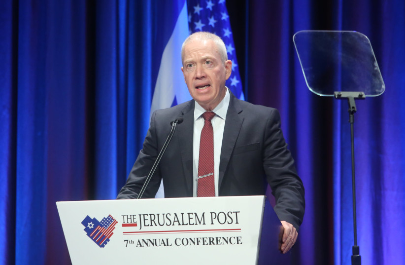 Minister of Construction Yoav Gallant at the 7th Annual JPost Conference in NY (photo credit: MARC ISRAEL SELLEM)