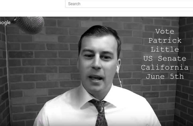 White supremacist Patrick Little is running for the Republican senate nomination in California.  (photo credit: YOUTUBE SCREENSHOT)