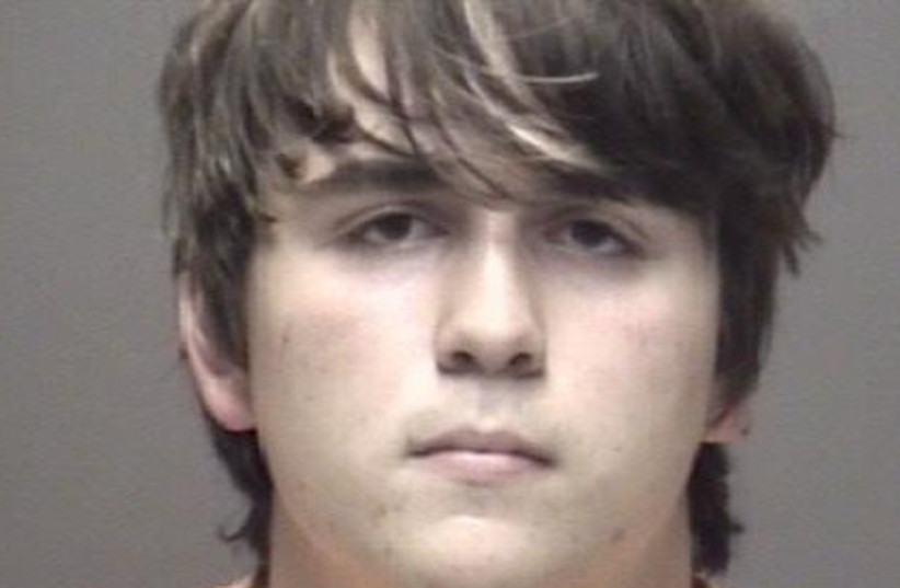 Mug shot of Dimitrios Pagourtzis, the suspect in a school shooting that left at least 10 dead at a Texas high school (photo credit: HANDOUT/REUTERS)