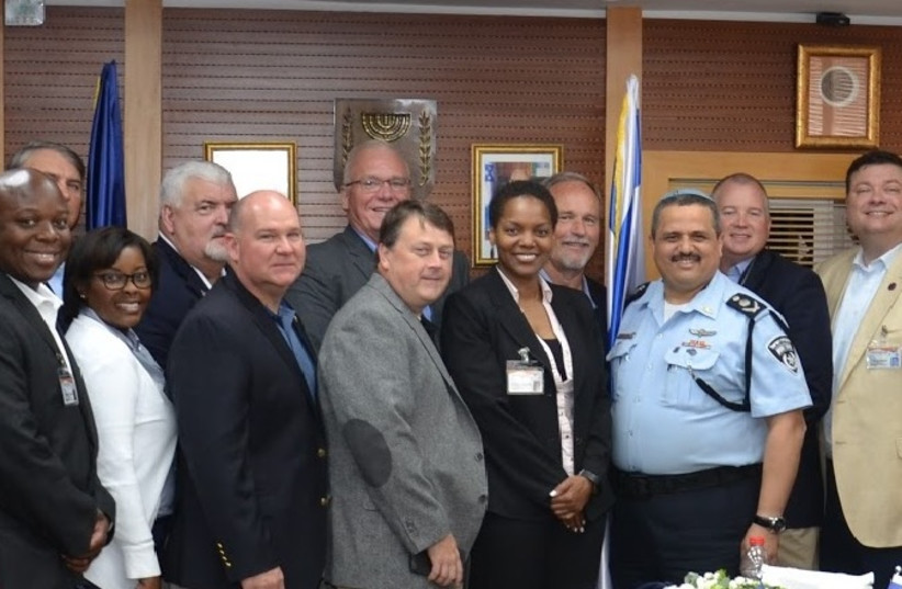 Israeli and visiting police officers taking part in the GILEE 26th program (photo credit: POLICE SPOKESPERSON'S UNIT)