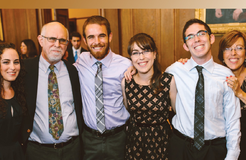 Aryeh Dean Cohen (second from left) with Shani (far right) and their four children (photo credit: Courtesy)