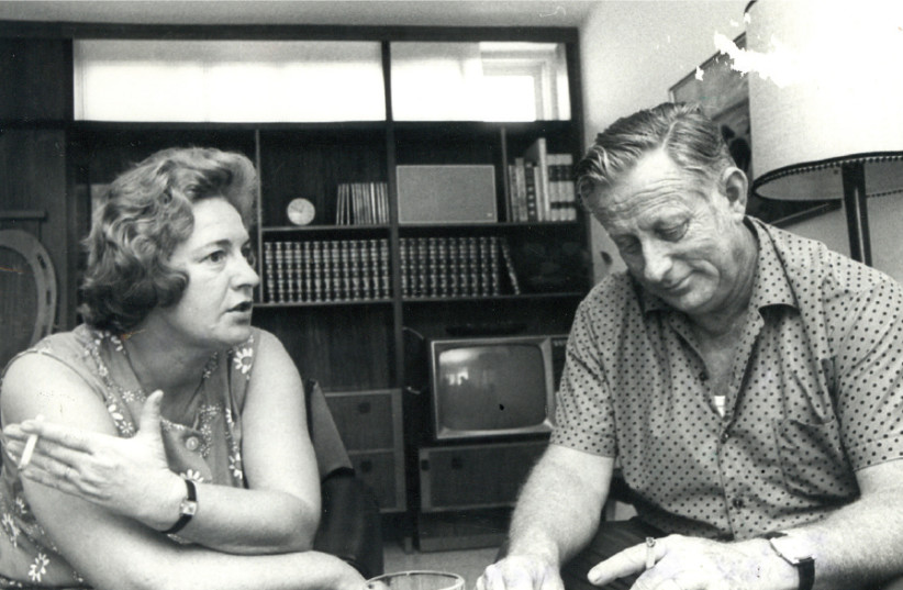 Wolfgang Lotz with his third wife, Naomi, in Israel (photo credit: ISRAEL SUN/JERUSALEM POST ARCHIVES)