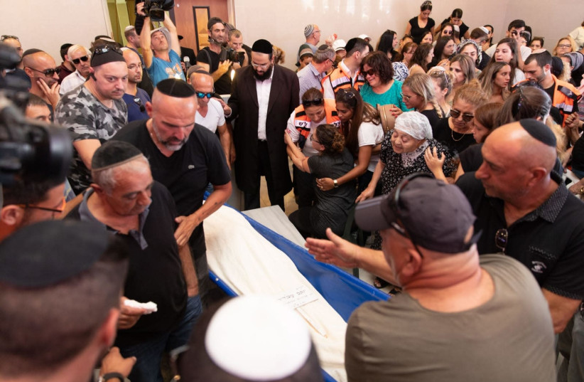 Funeral of Yotam Ovadia who was murdered by a Palestinian terrorist on July 26, 2018. (photo credit: TAZPIT)