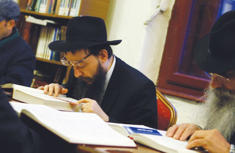 ORTHODOX JEWS study Talmud in Budapest in 2012 (photo credit: REUTERS)