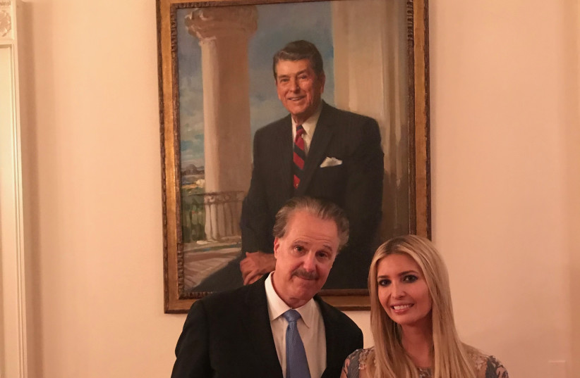 Mike Evans (L) and Ivanka Trump (R) (photo credit: Courtesy)