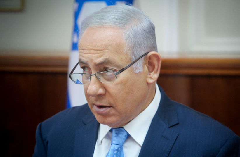 Benjamin Netanyahu at a Cabinet meeting (photo credit: MARC ISRAEL SELLEM)
