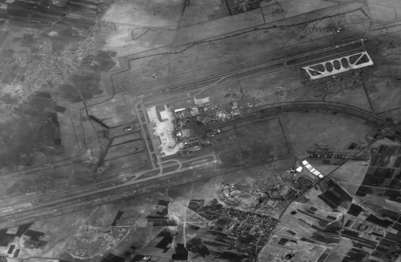 Ofek 1 images of Damascus International Airport (photo credit: MINISTRY OF DEFENSE SPOKESPERSON'S OFFICE)