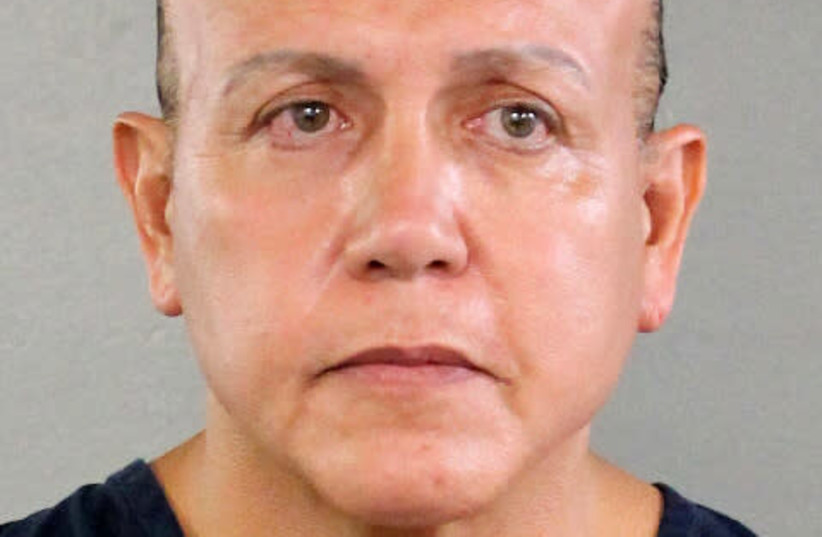 Cesar Altieri Sayoc is pictured in Ft. Lauderdale, Florida, U.S. in this August 2015 handout booking photo obtained by Reuters October 26, 2018.  (photo credit: REUTERS)