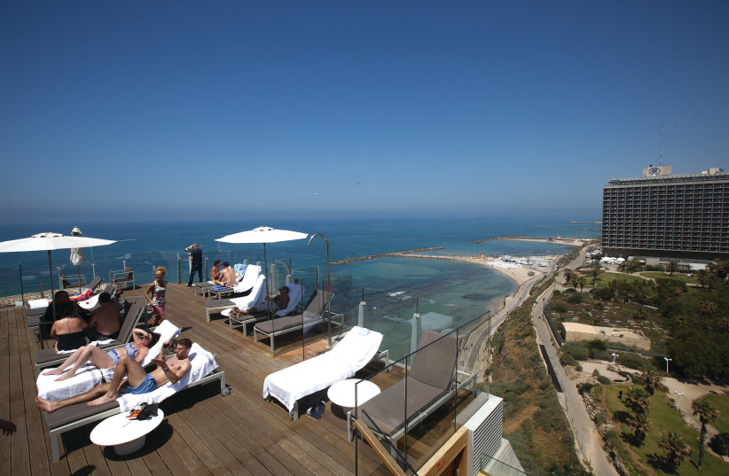 A view of the Tel Aviv coastline, a hotel-owner’s dream (photo credit: MARC ISRAEL SELLEM/THE JERUSALEM POST)