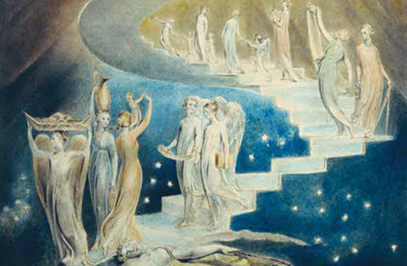‘JACOB’S DREAM,’ William Blake, 1805. (photo credit: Wikimedia Commons)
