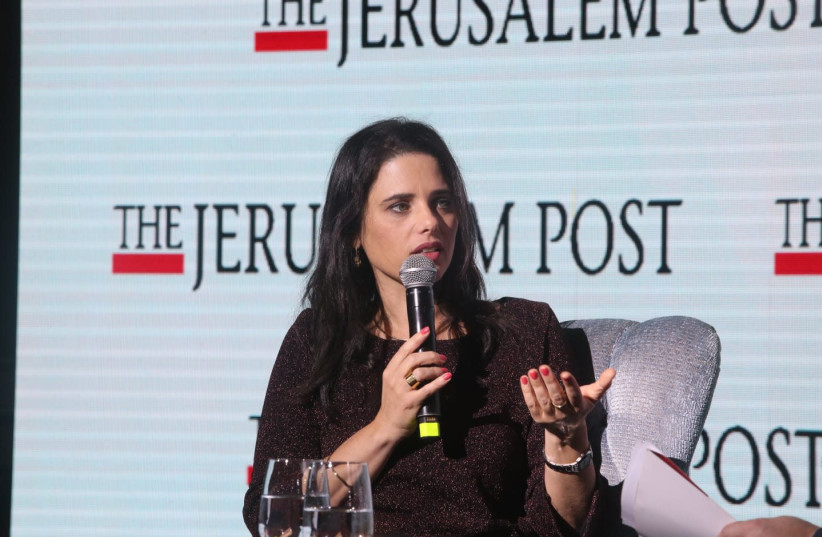 Justice Minister Ayelet Shaked (photo credit: MARC ISRAEL SELLEM/THE JERUSALEM POST)