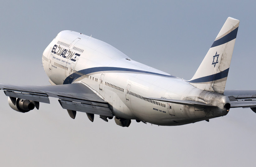 El Al's Boeing-747-400 jet (photo credit: DMITRY TEREKHOV/WIKIMEDIA COMMONS)
