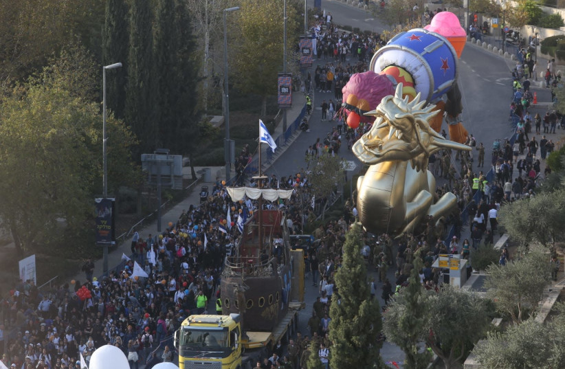 Jerusalem's Thanksgiving Macy's Parade (photo credit: MARC ISRAEL SELLEM)