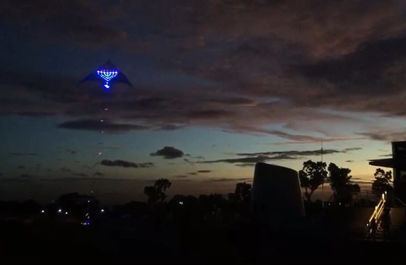 Singapore mounts a menorah on a kite and flew it through the skies of the country (credit: Courtesy)