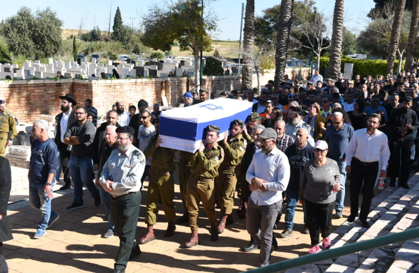 Funeral of Yoval Mor Yosef who was killed in a terror attack in Givat Asaf in the West Bank on Thursday, December 13, 2018 (photo credit: KOBI RICHTER/TPS)