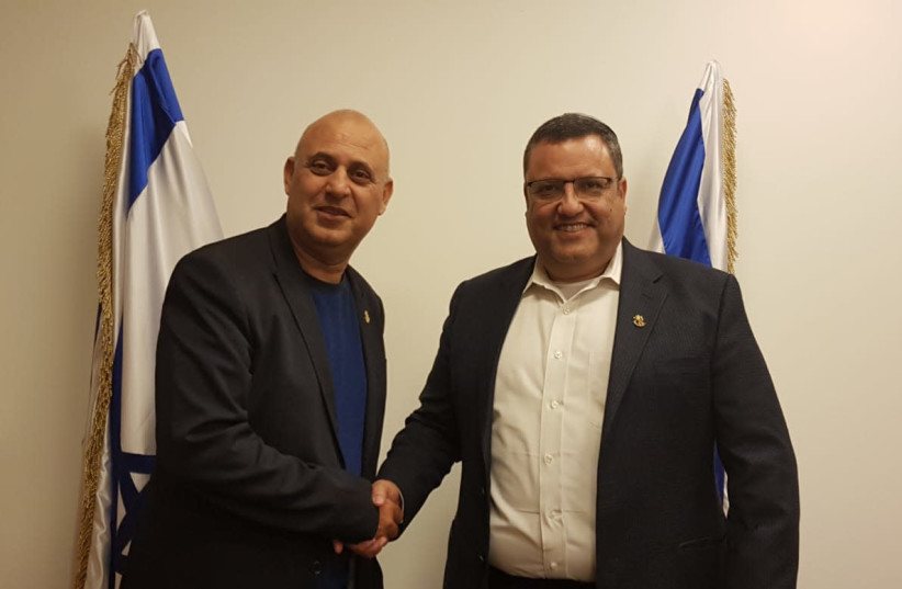 Jerusalem Mayor Moshe Lion and Yehuda Ben Yosef, December 24, 2018 (photo credit: PR)