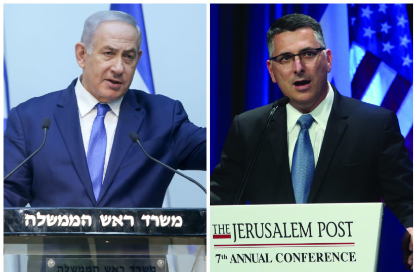 Benjamin Netanyahu (L) and Gideon Sa'ar (R) (photo credit: MARC ISRAEL SELLEM/THE JERUSALEM POST)