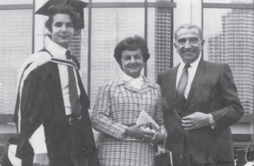 CHARLES KRAUTHAMMER with his father Shulem and mother Thea at his graduation from McGill University. (photo credit: LEVAN RAMISHVILI/FLICKR)