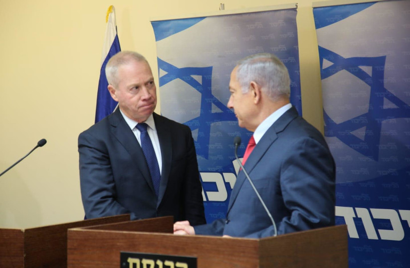 Prime Minister Benjamin Netanyahu and Immigration and Aliyah Minister Yoav Gallant (credit: HANAN BITAN)