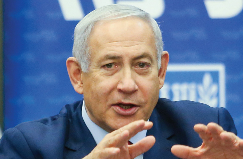 Prime Minister Benjamin Netanyahu: The biggest threat he faces is not at the ballot box but from the courts (photo credit: MARC ISRAEL SELLEM)