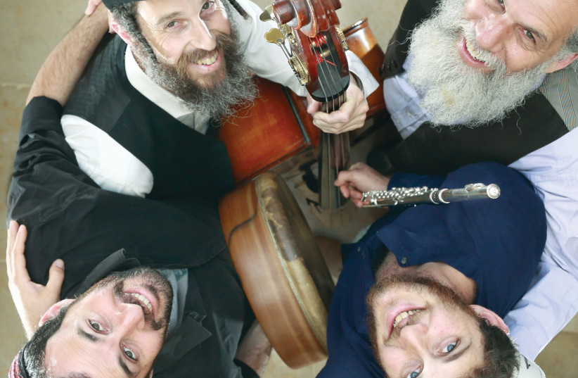 YEHUDAH KATZ (top right) and Hamaagal – an authentic post-Shabbat experience (photo credit: SHILO KINARTY)