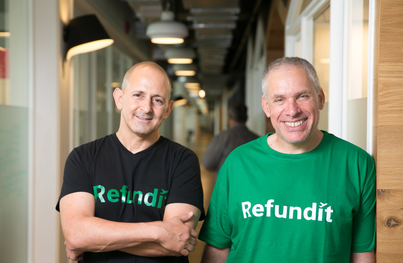 Uri Levine, Co-Founder & Chairman+Ziv Tirosh, Co-Founder and CEO, Refundit (photo credit: REFUNDIT)