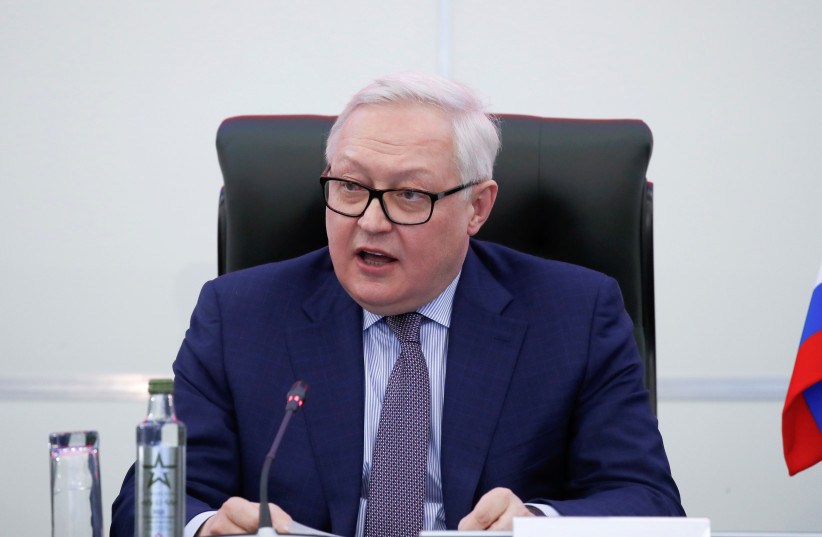  Russian Deputy Foreign Minister Sergei Ryabkov speaks during a news briefing on SSC-8/9M729 cruise missile system at Patriot Expocentre near Moscow, Russia January 23, 2019.  (photo credit: MAXIM SHEMETOV/REUTERS)
