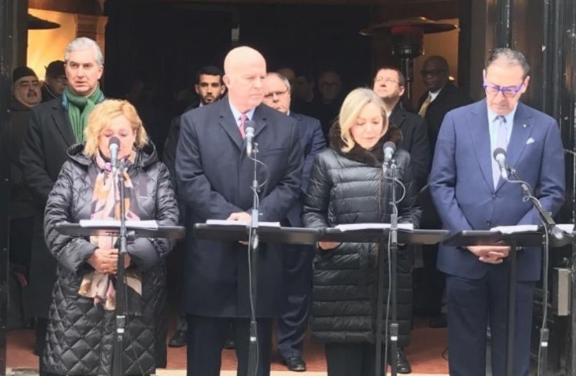 The Italian Consulate General in New York honors International Holocaust Memorial Day by reading the names of Italian-Jewish victims. An ally of the Nazis during WWII, roughly 8,000 Italian Jews were murdered in the Holocaust.   (photo credit: screenshot)