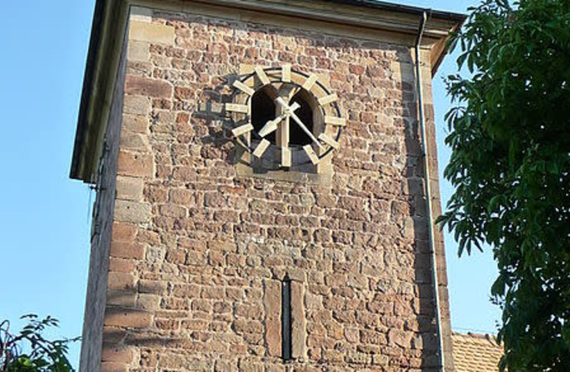 The protestant church in Herxheim am Berg containing the Hitler bell (photo credit: WIKIPEDIA)