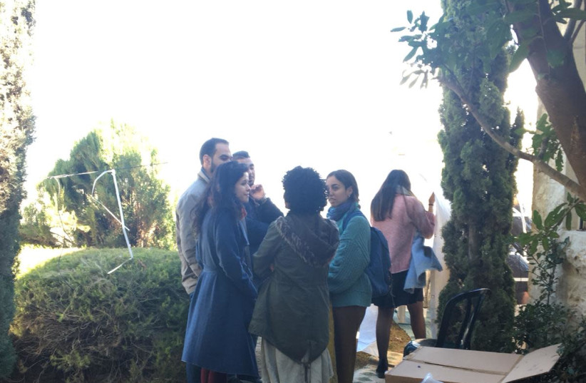 Palestinians and Jews make a joint visit to the shiva house of Ori Ansbacher. (photo credit: Courtesy)