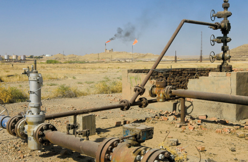 AN OIL field is seen in Kirkuk, Iraq, in October 2017. (photo credit: REUTERS)